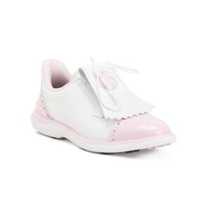 G/FORE White/blush Gallivan2r Brogue Cap Toe Golf Shoes